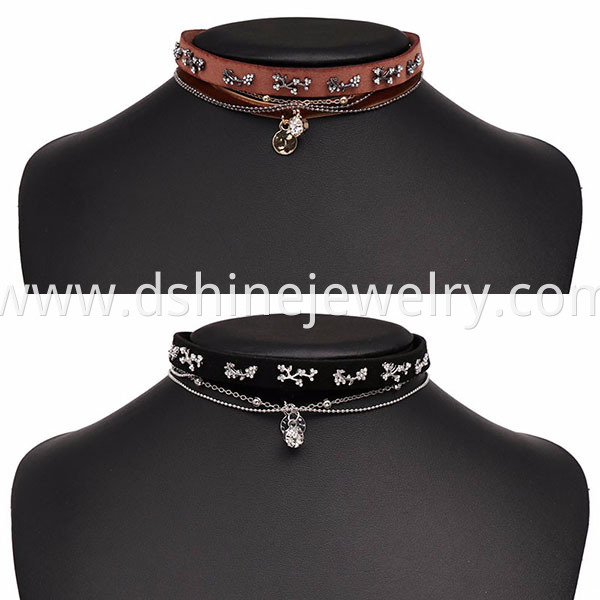 Leather Velvet Choker Necklace